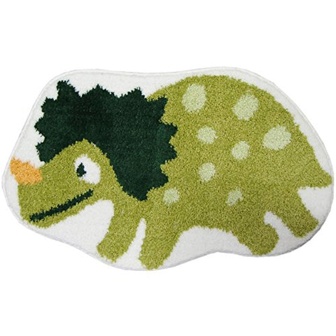 Catherine Lansfield Dinosaur Rug (25864) - 80cm (L) x 47cm (W) Green and White
