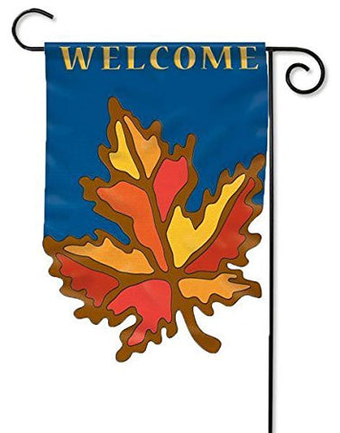 Autumn Leaf Garden Single Applique Flag