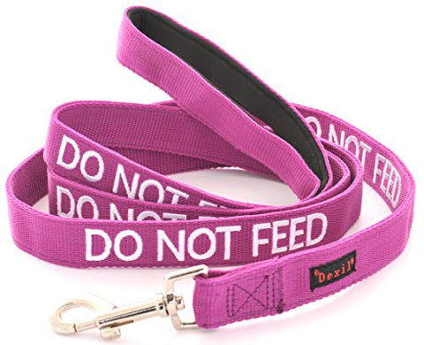 Friendly Dog Collars- Do Not Feed Long Length 6ft Lead