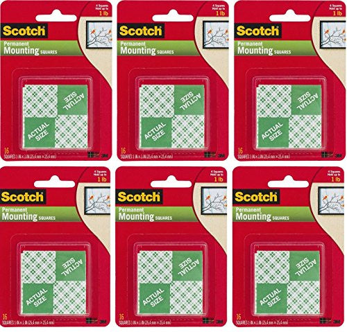 Mounting Squares 1 in x 1 in 16/pk