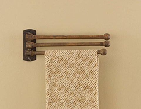 3 Prong Wood Towel Rack