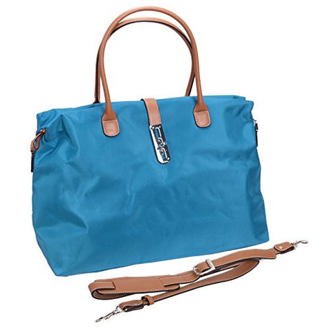 Tosca Women's Nylon Oversized Travel Tote Handbag (Teal)
