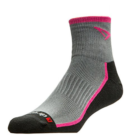 Trail Run 1/4 Crew/Turndown - October Pink/Black/Gray, L