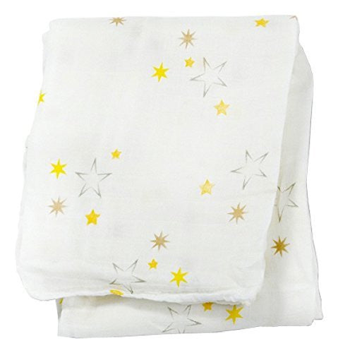 Bamboo Muslin Swaddling Blanket 47"x47" - Twinkle