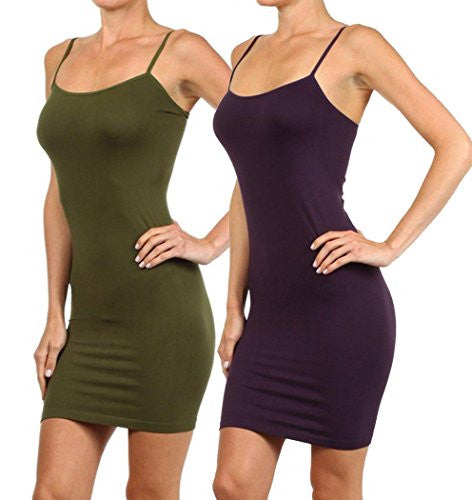 Yelete Lola's Seamless Dress - Dark Purple/Dark Olive