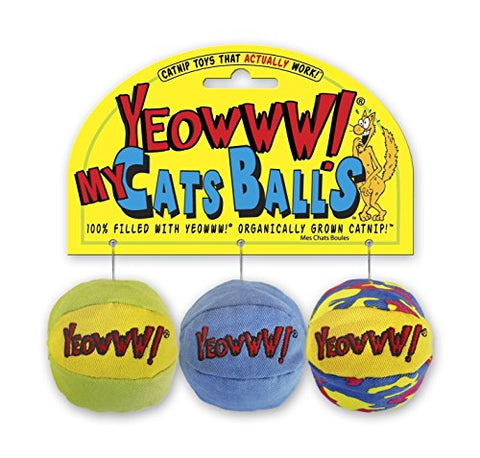 Ducky Yeowww! My Cats Balls, 3/pack