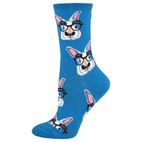 Women's Bunnies In Disguise Socks, Ocean