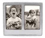 Beaded 4 x 6 Double Frame