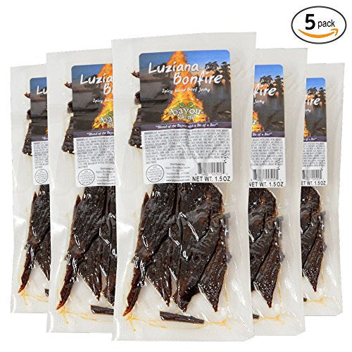 South Louisiana Style Beef Jerky - Luziana Bonfire, 1.5 oz.