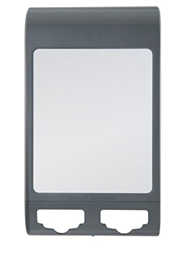 Z’Fogless Water Mirror Dual Accessory Holder with Squeegee, Gray Finish