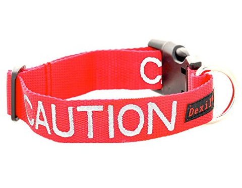 Friendly Dog Collars- Caution Small-Medium Snap Collar