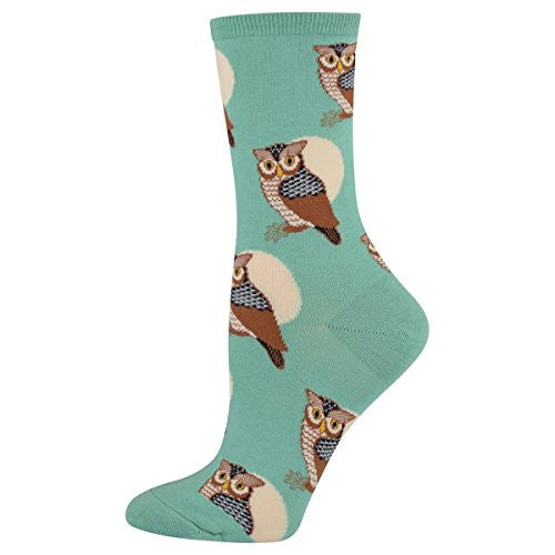 Women's Socks Horned Owl, Seafoam