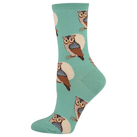 Women's Socks Horned Owl, Seafoam