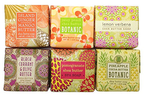 1.9oz Mini Soap Square, Island Ginger Mango Butter
1.9oz Mini Soap Square, Juicy Peach Shea Butter
1.9oz Mini Soap Square, Lemon Verbena
1.9oz Mini Soap Square, Black Currant & Olive Butter
1.9oz Mini Soap Square, Pomegranate Shea Butter
1.9oz Mini Soap S