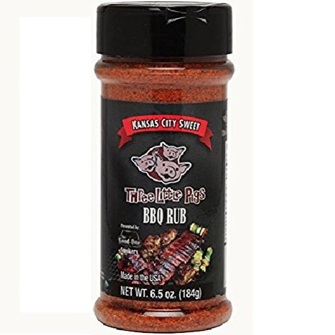 Three Little Pigs Kansas City Sweet BBQ Rub, 6.5 oz.