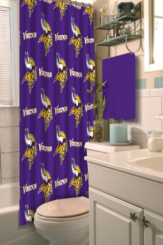 Minnesota Vikings NFL Shower Curtain 72”x 72”