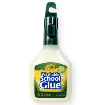 4 oz Bottle Washable No-Run School Glue
