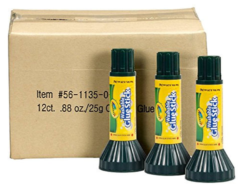 .88 oz Washable Glue Sticks - Bulk Pack, 12 per box