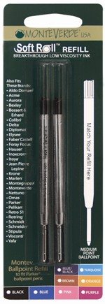 Monteverde USA Ballpoint Refill Fits Parker Ballpoint Pens, Extra Fine Point, P11, Black