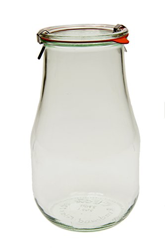 2 ½ L Tulip Jar (2 jars w/ glass lids, 2 rings & 4 clamps)