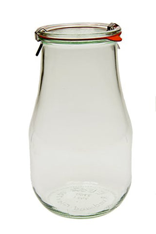 2 ½ L Tulip Jar (2 jars w/ glass lids, 2 rings & 4 clamps)