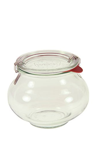 ½ L Deco Jar (6 jars w/ glass lids, 6 rings, & 12 clamps)