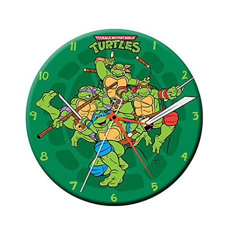 Teenage Mutant Ninja Turtles 13.5 Cordless Wood Wall Clock, 13.5"x1.5"x13.5"
