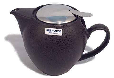 Bee House Ceramic 22 Ounce Round Teapot (Charcoal)