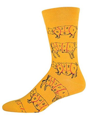 Men's Meat Lover Crew Sock, Gold