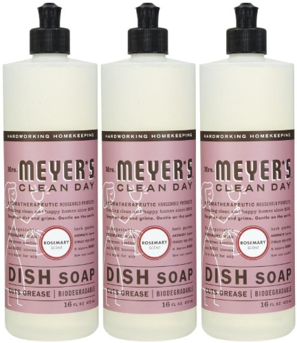 Mrs. Meyer's Clean Day Liquid Dish Soap, Rosemary, 16 oz