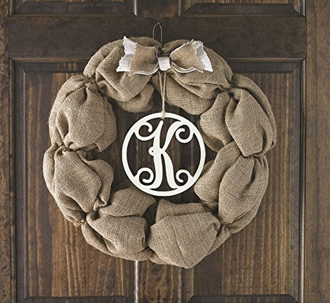 Initial Burlap Wreaths - Individual Letters,K