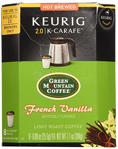 Green Mountain Coffee French Vanilla - K Carafe, 8 ct