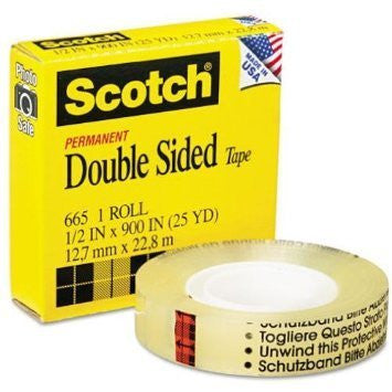 Double Sided Tape 1/2 in x 25 yd
