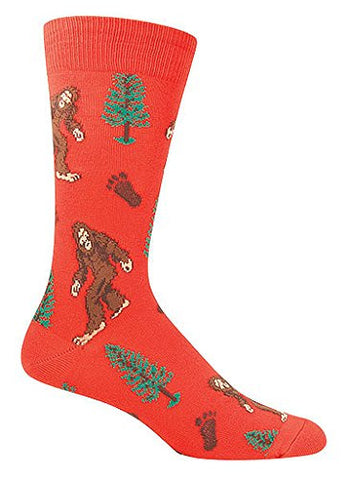 Men's Bigfoot Crew Socks, Paprika