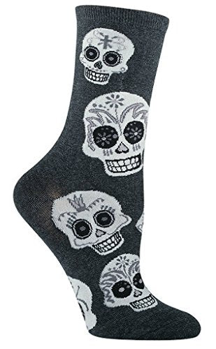Big Muertos Skull Sock, Charcoal Heather