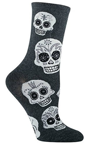 Big Muertos Skull Sock, Charcoal Heather