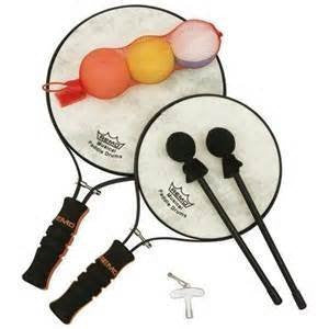 Accessories, Paddle Drum, Balls, 3-Pack, Mesh Bag