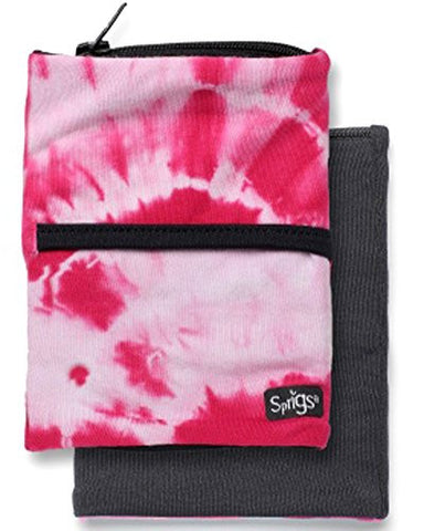 BIG BANJEES WRIST WALLET Breathable, Lightweight, Easy Access to Phone, etc.,One Size,Tie Dye Pink/Black