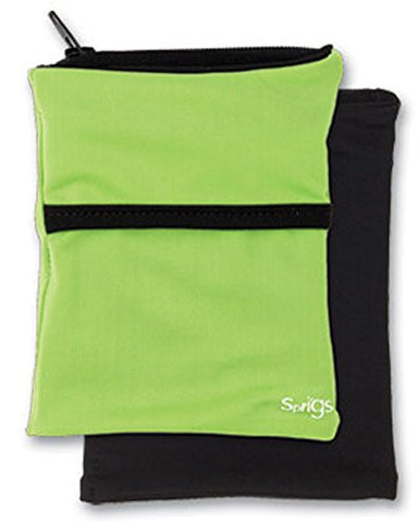 BIG BANJEES WRIST WALLET Breathable, Lightweight, Easy Access to Phone, etc.,One Size,Lime/Black