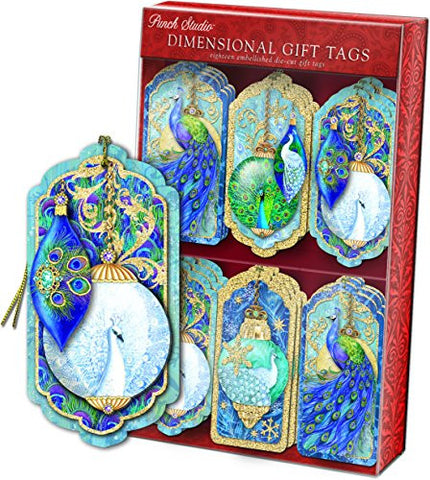 Dimensional Gift Tags, Peacock