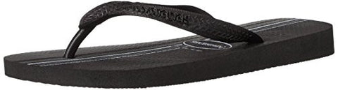 Men's Top Basic Flip Flops - Black, Size 9/10 US