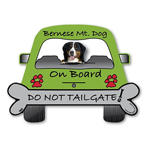 Magnetic Pedigree Do Not Tailgate, Bernese Mountain Dog On Board