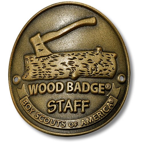Wood Badge Staff Hiking Stick Medallion