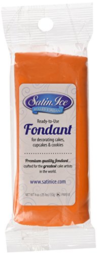 Orange Satin Ice Rolled Fondant 4 Oz