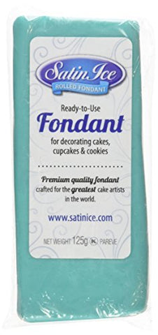 Turquoise Satin Ice Rolled Fondant 4 Oz