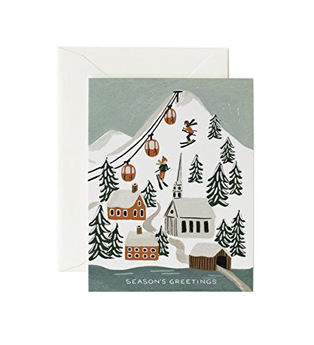 HOLIDAY SNOW SCENE Boxed Set of 8 A2 Cards