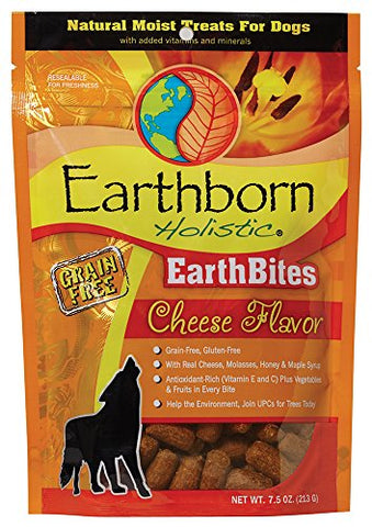 Earthborn Holistic EarthBites Grain-Free Gluten-Free Natural Moist Dog Cheese Flavor 7.5oz