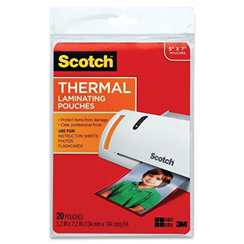Thermal Pouches, Photo Size 5.31 in x 7.28 in 20/pack