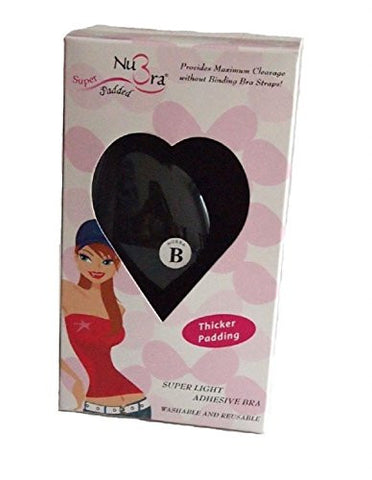 NuBra Feather Lite Super Light Adhesive Bra (Cup AA, Black)
