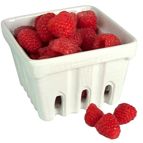 BERRY BASKET WHITE, 4"x2.75"H